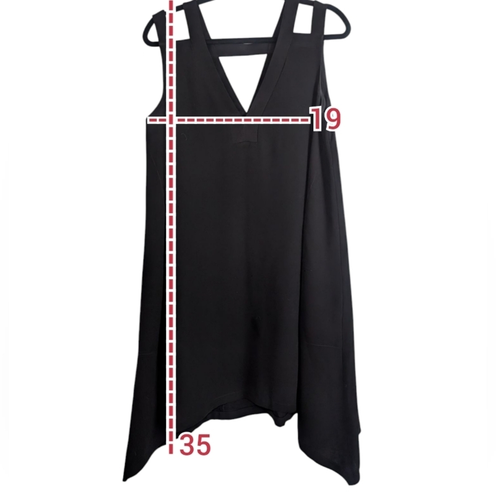 BCBG Black Asymmetrical High-Low Cocktail Dress - Picture 2 of 5